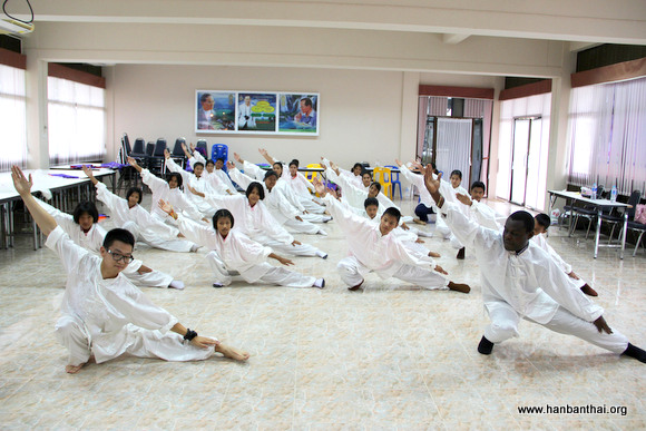他补学校外籍教师和学生齐练中华武术——五步拳.jpg